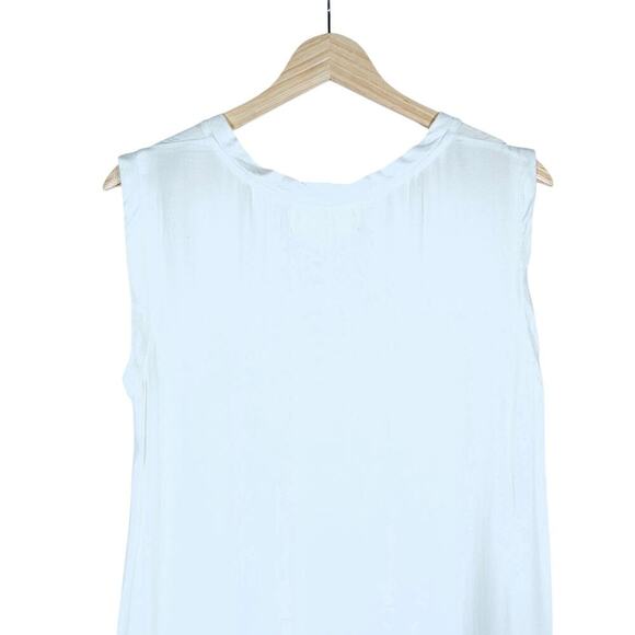 Cloth & Stone Womens Sleeveless Dress Medium White Casual Boho Chic Resort Wear - Picture 6 of 9